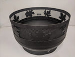 Load image into Gallery viewer, Low Profile Carved Fire Pit - Maple Leaf - Muskoka Fire Pits
