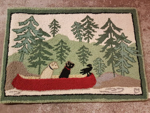 Lab & Canoe Rug 24x36