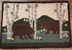 Brown Bear Family Rug 24x36