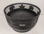 Load image into Gallery viewer, Low Profile Carved Fire Pit - Maple Leaf
