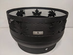 Load image into Gallery viewer, Low Profile Carved Fire Pit - Maple Leaf
