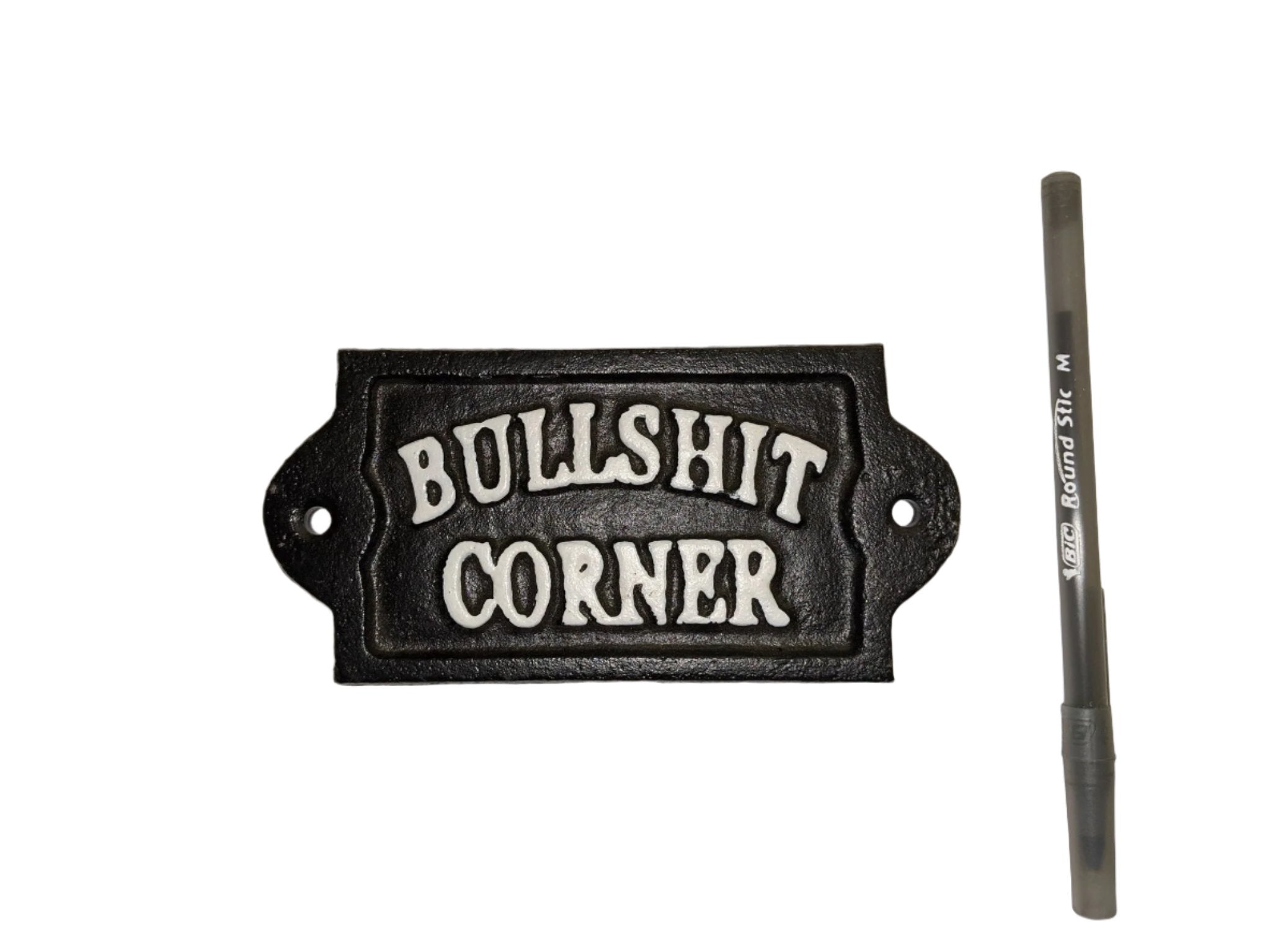 Cast Iron Sign: Bullshit Corner