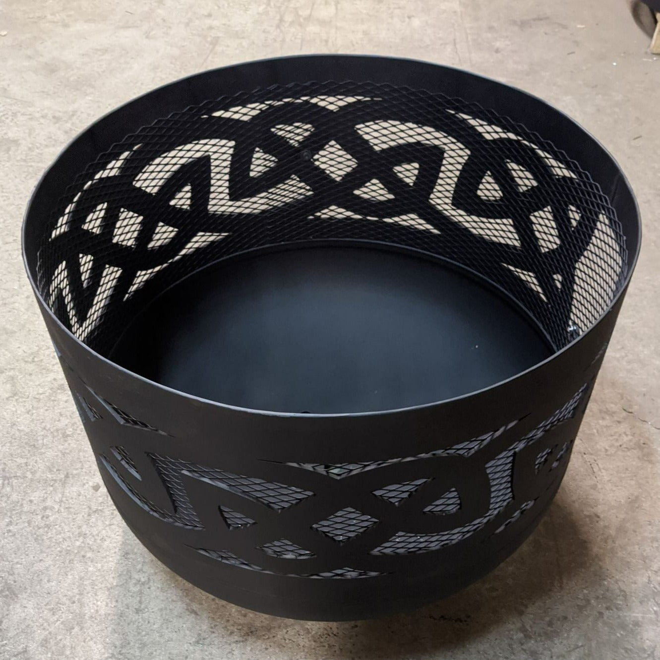 Standard Size Carved Fire Pit - Celtic Knots