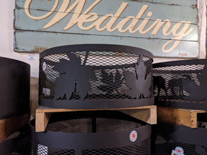Carved Fire Ring - Maple Leaves - Muskoka Fire Pits