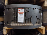 Load image into Gallery viewer, Carved Fire Ring - Maple Leaves - Muskoka Fire Pits
