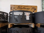 Load image into Gallery viewer, Carved Fire Ring - Treeline - Muskoka Fire Pits
