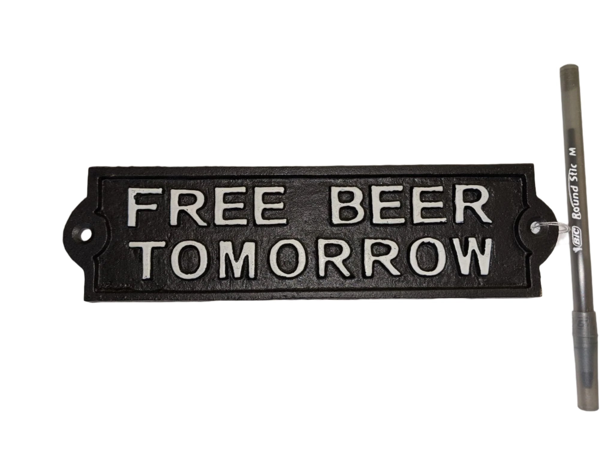 Cast Iron Sign: Free Beer