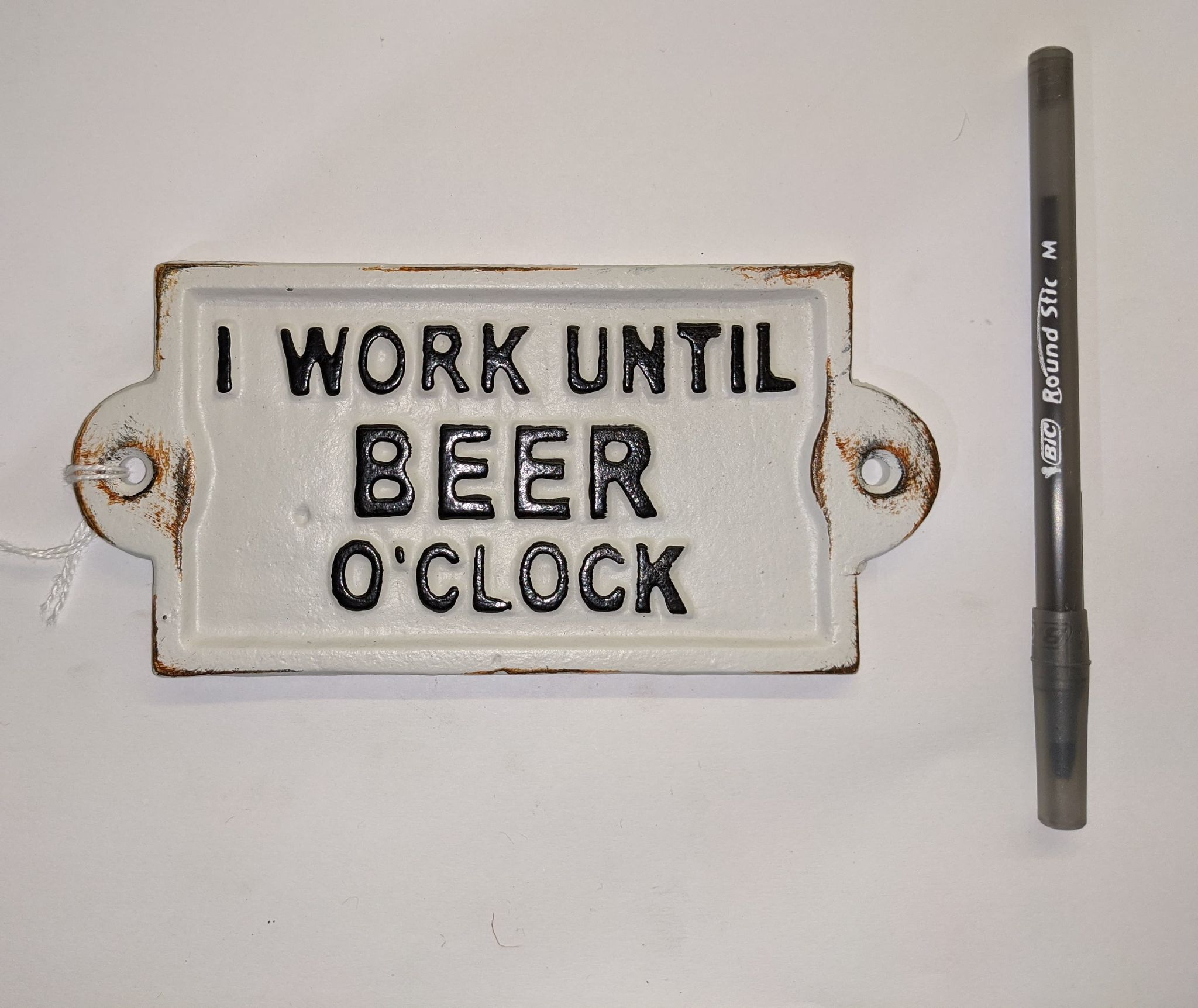 Cast Iron Sign: Beer O'clock