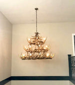 Load image into Gallery viewer, Whitetail Deer 42 Antler Chandelier - Muskoka Fire Pits

