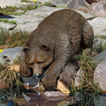 Load image into Gallery viewer, Outdoor Brown Bear Fishing Statue
