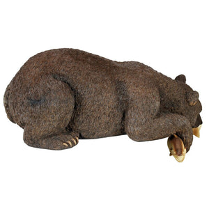 Outdoor Brown Bear Fishing Statue