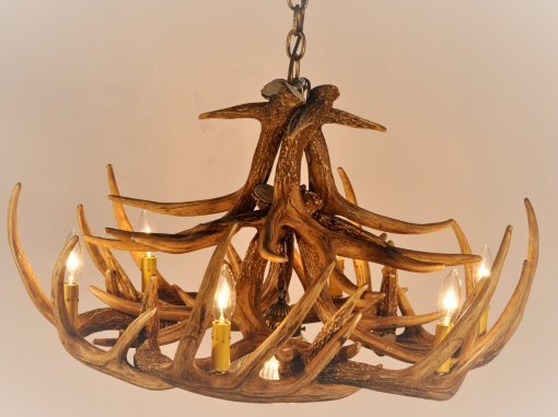 Whitetail Deer 12 Antler Chandelier