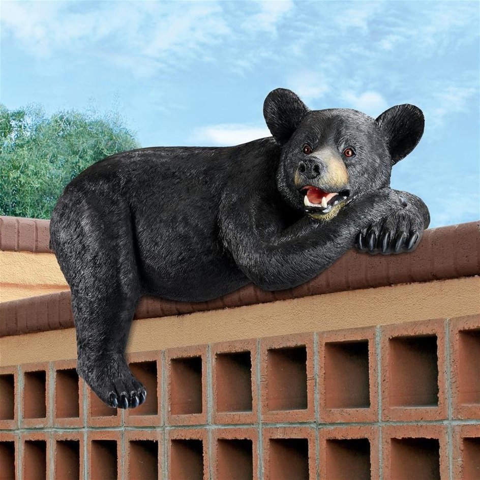 Overhang Black Bear Statue - Muskoka Fire Pits