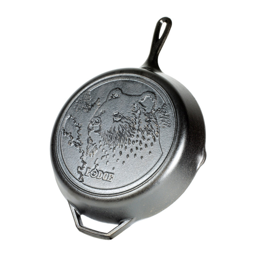 Wildlife Series™ 12 Inch Cast Iron Bear Skillet