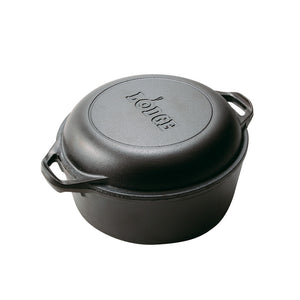 5 Quart Cast Iron Double Dutch Oven