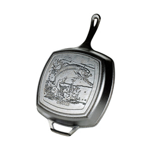 Wildlife Series™ 10.5 Inch Square Cast Iron Fish Pan