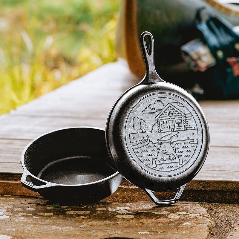 Wanderlust 3.2 Quart Cast Iron Cabin Combo Cooker