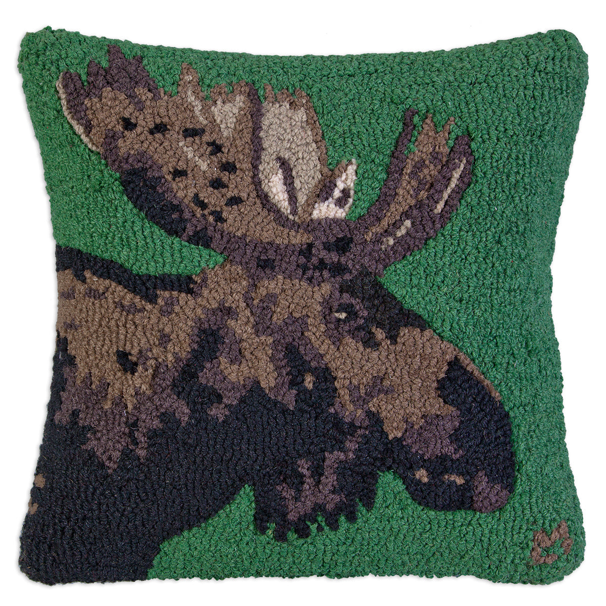 Green Moose Pillow