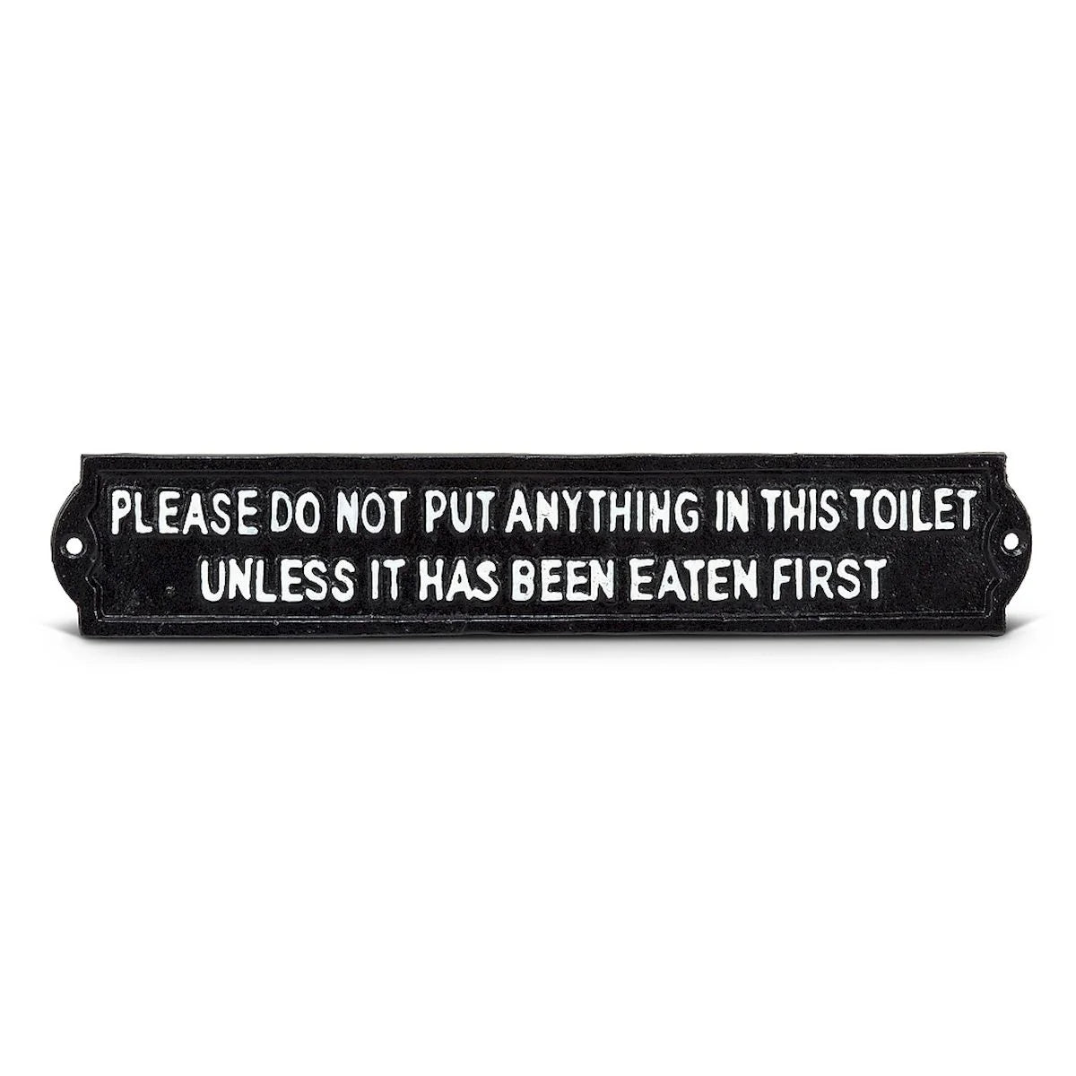 Cast Iron Sign: Toilet