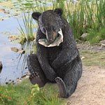 Load image into Gallery viewer, Outdoor Bear with Fish Statue - Muskoka Fire Pits
