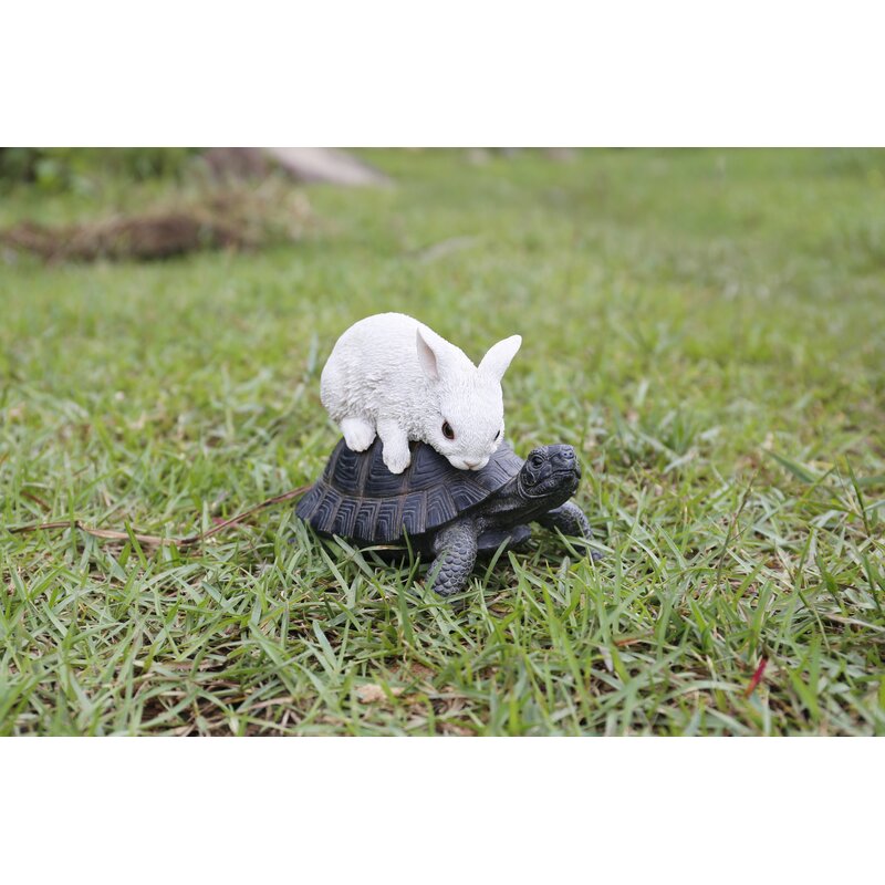 Outdoor Tortoise and Hare Statue