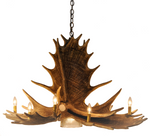 Load image into Gallery viewer, Moose 6 Antler Chandelier - Muskoka Fire Pits
