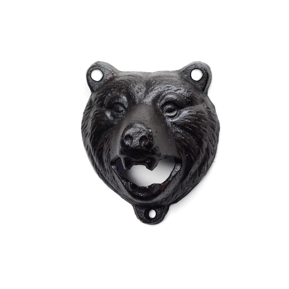 Cast Iron Bear Head Bottle Opener