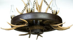 Load image into Gallery viewer, Wagon Wheel Mule Deer Antler Chandelier - Muskoka Fire Pits

